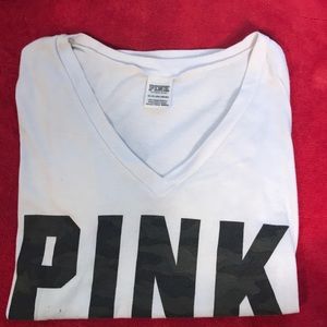 PINK v neck tee